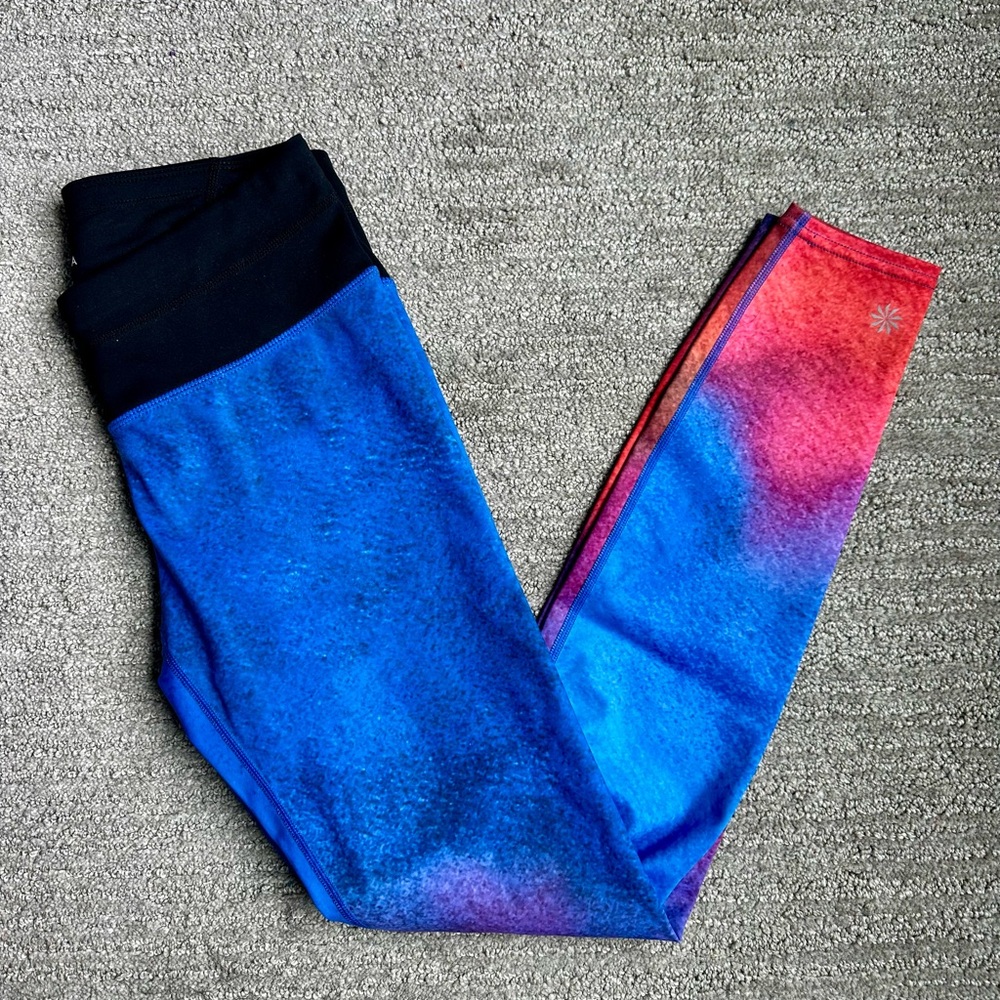 Women’s Gradient Blue and Pink Leggings